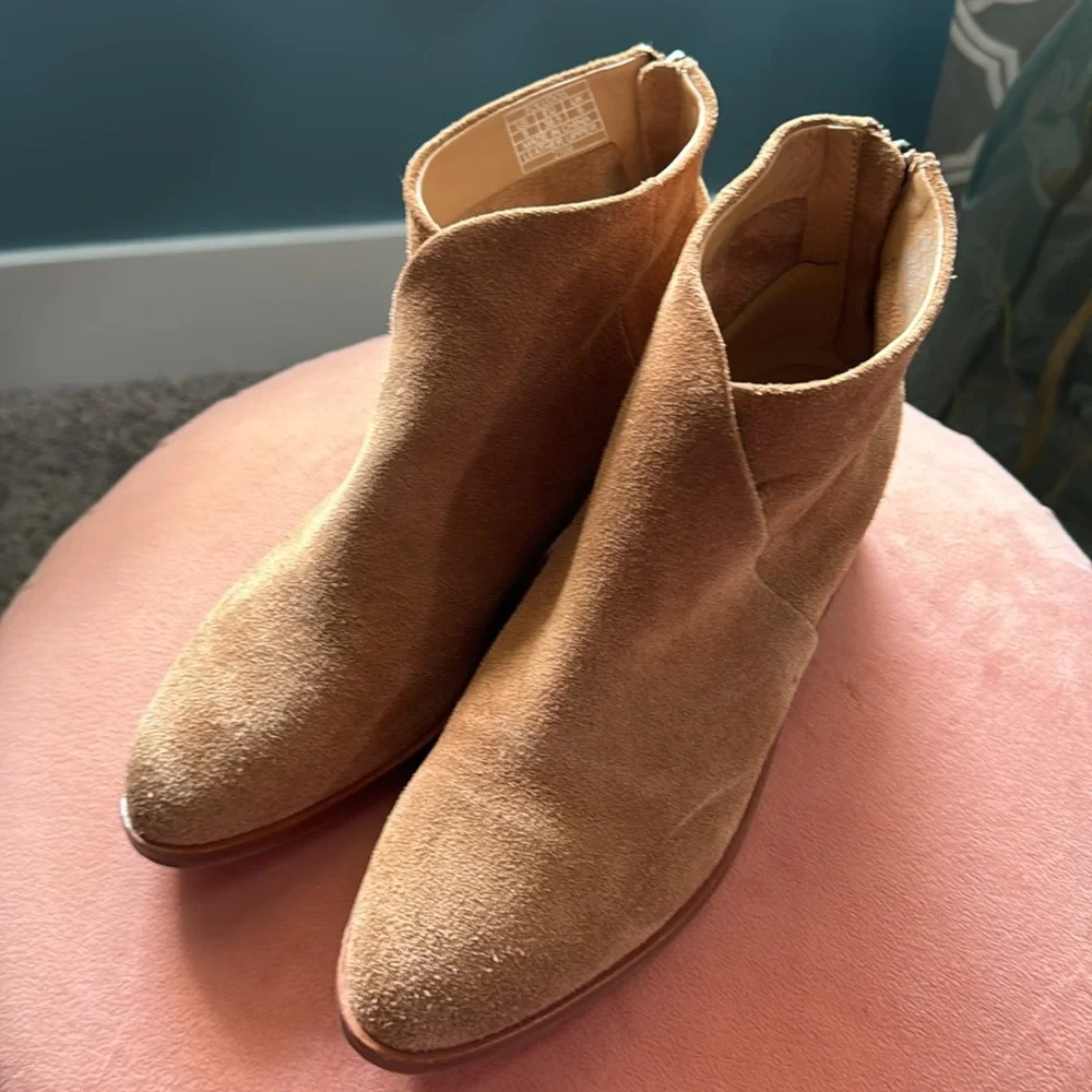 Soludos Venetian Tan Suede Ankle Booties - Picture 6 of 13